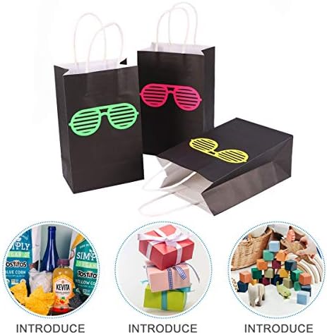 Абоофан торбички торбички торбички Забави третирајте хартиена торба Гуди рачка торби преносна светлечка очила за сонце печатено торби