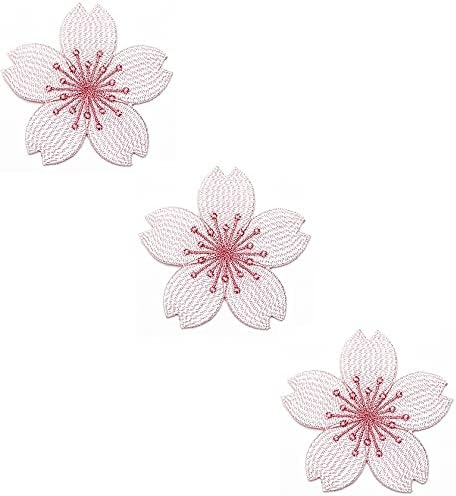 HHO PATCH PING SAKURA цвеќиња закрпи Прекрасни цреши цветни цртани налепници лого за грб јакна маица лепенка шива железо на везена значка