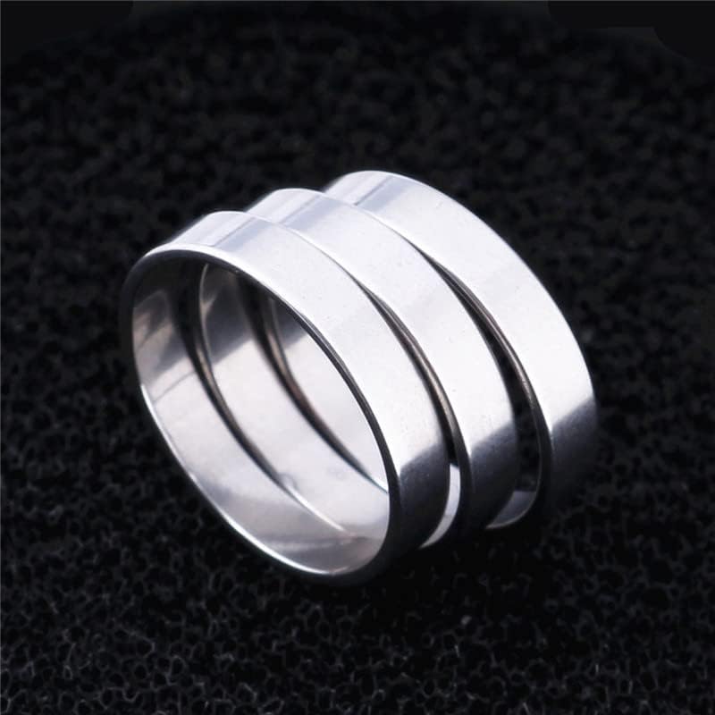 Колезо 316L 4мм ringsвони мал бенд прстен за мажи и жена модна сребрена опашка прстен-02100