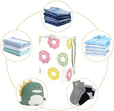 Папки за перење со рачки водоотпорни склопливи алишта за перење за отпадоци за складирање Детска соба Дома Организатор жолто