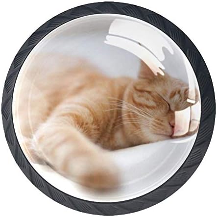 Идеалиј Симпатична Фиока За Мачки За Спиење Повлечете Рачка Мебел Декорација За Кујнски Кабинет Облекување Маса