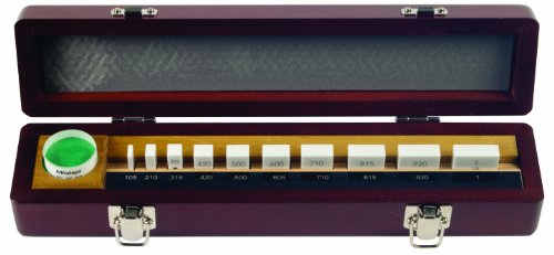 Mitutoyo керамички правоаголен микрометарски инспекција за инспекциски блок сет со оптичка паралела, ASME одделение AS -1, 0,105