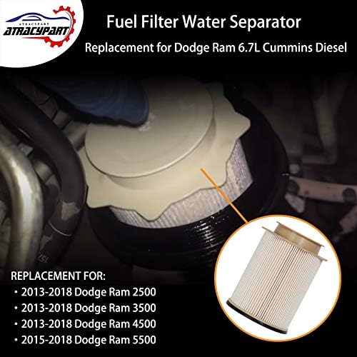 6.7L Cummins Filter Filter Filter Separator Set | Замена за 2013-2018 Dodge RAM 2500 3500 4500 5500 6.7L Cummins Turbo Diesel Engines | Заменува