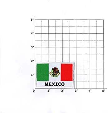 Прво нешто мексико знаме за крпење мало железо на извезено за капаче за кошула со кошула, ранец на фармерки со капакот на капакот на капакот