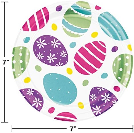 Креативно конвертирање на десертни плочи за велигденски јајца, 7 “, мулти-боја