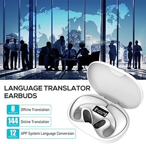 Преведувач Уред Паметен Глас Преведувач Слушалки Двонасочен Преведувач Уред со Bluetooth &засилувач; СТАН За 144 Јазици Онлајн Инстант Глас