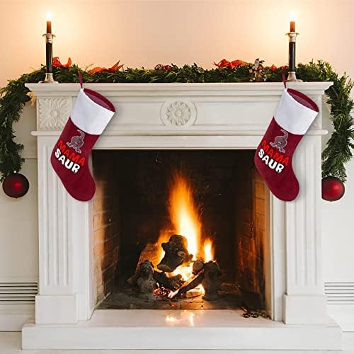 Мама Саур Божиќно порибување чорапи печати Божиќни дрво украси