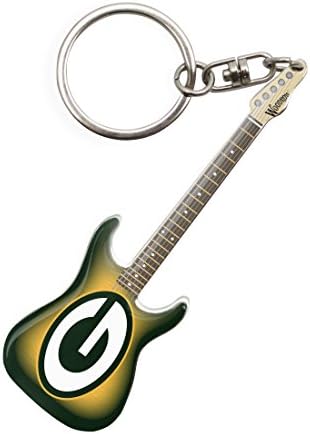 Спортскиот свод NFL Unisex-Advult Woodrow Guitary By the Sports Vault NFL Mini Chemechain на гитара