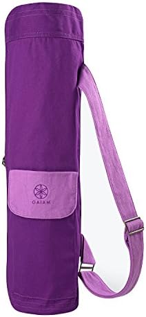 Торба за мат со јога гаам - торба за носач на јога за јога со товари - прилагодлива лента, предни и задни џебови