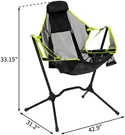 Alimorden Преголем дел од отворено преклопување стол за кампување со столче за столче дневна столица ， преносен ， ултралејт алуминиумски