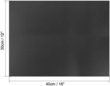 Uxcell брановидни пластични чаршафи, 3мм црн празен двор знаци, 12 инчи x 16 инчи, водоотпорен знак празна табла 2 парчиња