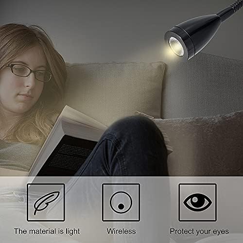 Quckangy RV 12V ламба за читање, прилагодлива LED lightидна светлина за камперски приколки моторни автомобили со автомобил, во база USB полнач