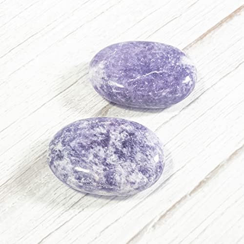 Лепидолит сапун во форма на палм камен - облик на сапун од скапоцен камен - Палми камења - Кристални сапуни - природни камења од Реики за