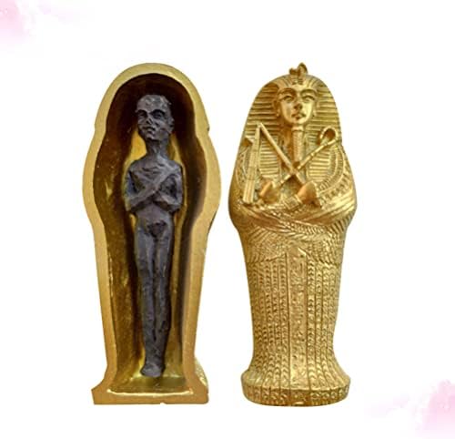 Беспортбл украсени додатоци Антички египетски артефакт Колекционерски бог на подземјето Анубис саркофаг ковчег мумички вметнете фигурина