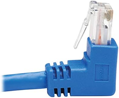 Tripp Lite Down Angle CAT6 Ethernet кабел, Gigabit обликуван UTP мрежен кабел, сина боја, 20 стапки.
