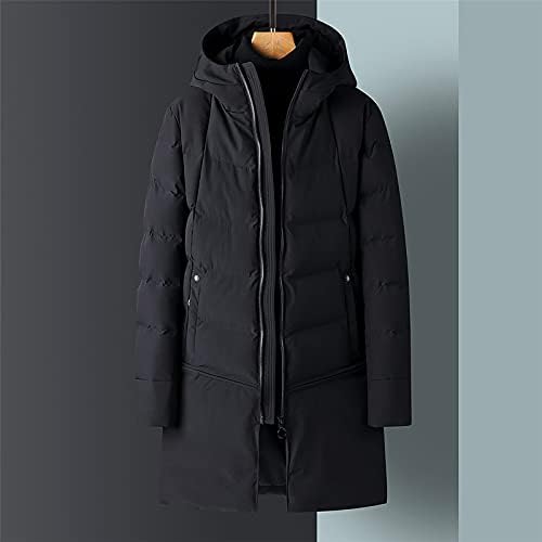 ADSSDQ Супер мек палто за зипп Менс есен опуштено вклопена долга јакна од полиестер полиестер класичен цврст о-врат со долги ракави