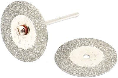 Aexit 2 парчиња абразивни тркала и дискови 30мм дијамантски обложени ротациони сечење на тркала за мелење на тркала W 2,35мм мандрел
