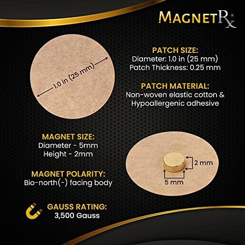 Магнетски закрпи со магнетна акупресура - Магнети за лекување на ултра јачина за тело - 3.500 гаус Акупресура Магнетски малтер