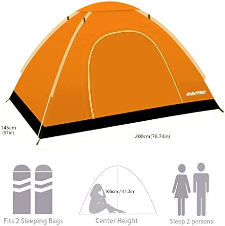 Risepro Instant Automatic Pop Up Thand, 2 лесни шатори на лице, водоотпорен ветерница, УВ заштита, за плажа, отворено, патување, пешачење, кампување, лов, риболов и сл.