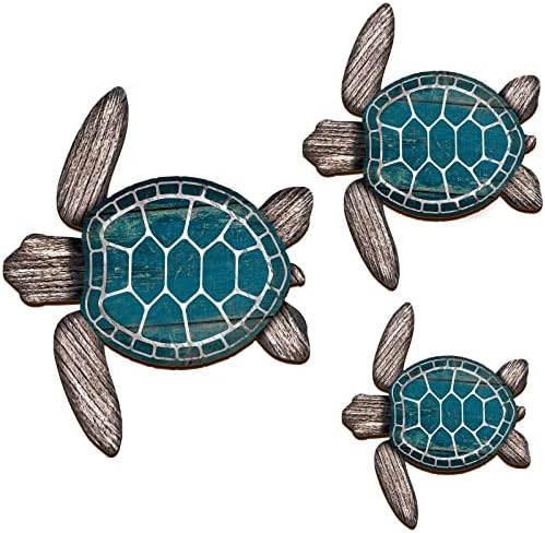 3 големини морско желка wallид декор Дрво океански желки платно wallид декор плажа тема уметност украси виси желка морски живот