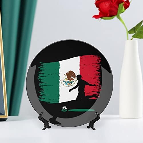 Мексикански Фудбалер Виси Керамичка Декоративна Плоча Со Штанд За Прикажување Прилагодени Подароци За Годишнина Свадба За Пар Родители Него