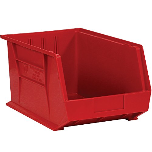 Топ Пакет Снабдување Пластични Магацинот &засилувач; Висат Кутии За Отпадоци, 5 3/8 х 4 1/8 х 3, Црвено