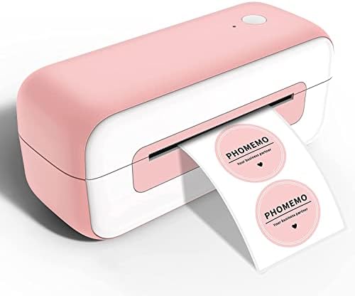 Печатач за Етикети фомемо, Дигитална Поштенска Скала, Држач ЗА Етикети, 4х6 Розова Термичка Етикета
