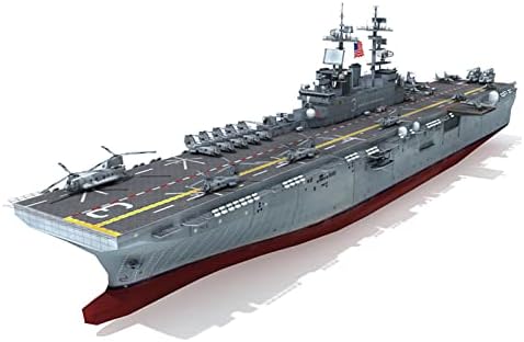 Носач на авиони FMOCHANGMDP 3Д Загатки Комплети за пластични модели, 1/700 скала USS Kearsarge LHD-3 модел, играчки за возрасни