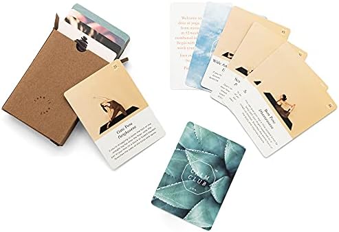 Carm Club Cards Yoga | Палуба за јога картички со 52 пози | Стрес олеснување картички за умственост и додатоци за медитација | Подароци