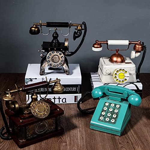 Myaou Corned Antique Temone, Vintage телефонски класичен ретро фиксна телефон за хотелски хотелски канцелариски декор