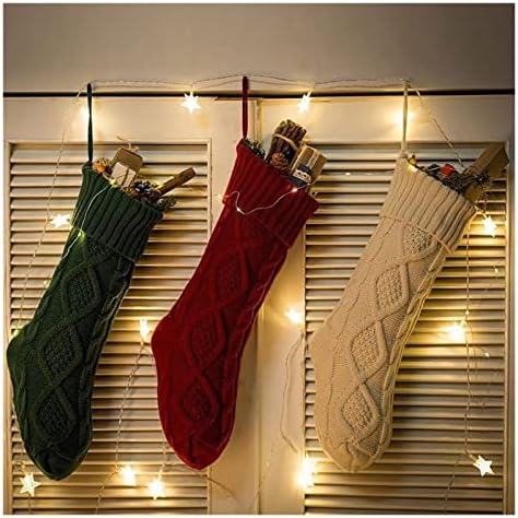 Дефлаб чорапи Божиќно порибување, 46 см семејни класични декорации за порибување, висечки украси, црвена/зелена/бела 1. Божиќни