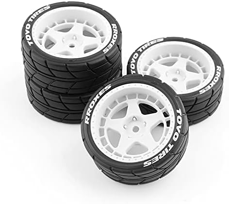 Lichifit 4PCS/1SET Drift Wheel Hub Tire RC гуми за HPI за Kyosho за Tamiya 1: 10WRC TT02 XV01 RC Делови за надградба на модификација