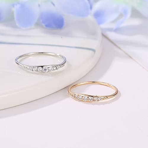 Свадба бенд за жени со кружни исечени циркони прстени за ангажмани жени, свадбени прстени за жени со жени со полни дијамантски прстени прстени