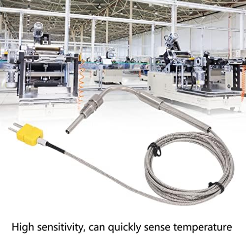 Thermocouple Wire Wire Pobe K тип Термопар од 0 до 600 ℃ 5x80mm 1/8in NPT 2M жица сонда на сензорот за температура на приклучокот за