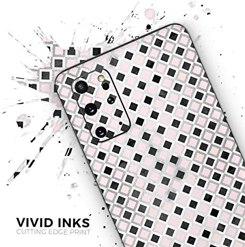 Дизајн Skinz Karamfila Silver & Pink Marble V11 Заштитна винил декларална обвивка за обвивка на кожата компатибилен со Samsung Galaxy S20