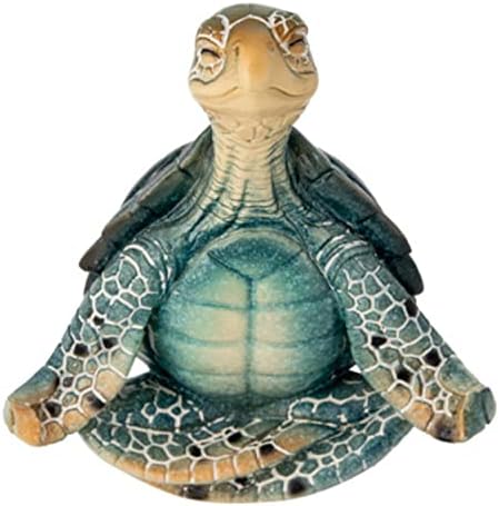 Фигуранска желка на морската желка, медитирајќи ја крајбрежната плажа дома ДЕКУРАЦИЈА 6 1/2 во x 4 1/2 во