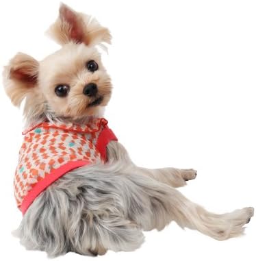 Автентична кошула на кученца Шерон, мала, портокалова црвена боја