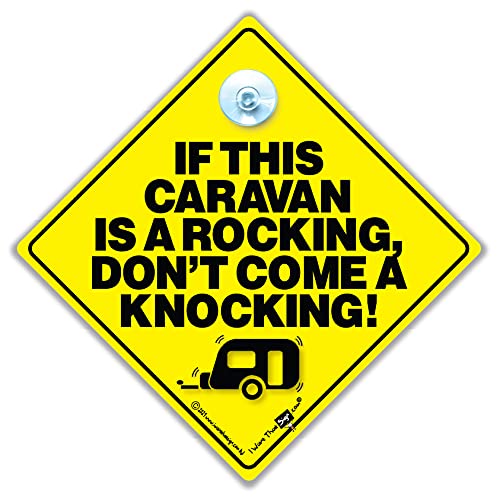 Caravan iwantthatsignltd Ако овој караван е лулка, не доаѓаат знак за тропање, знак за новини, знак за караван, кампување, знак за шега, забавен