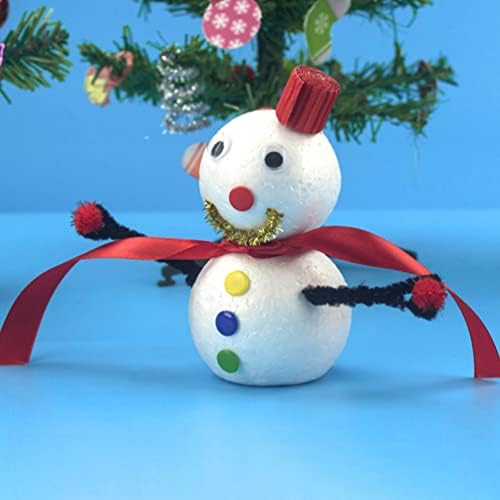 Toyandona Kids Toys 6pcs Божиќни занаети за снежни снежни луѓе, Божиќна пена Снежен човек кукли украси за DIY занаети Божиќна