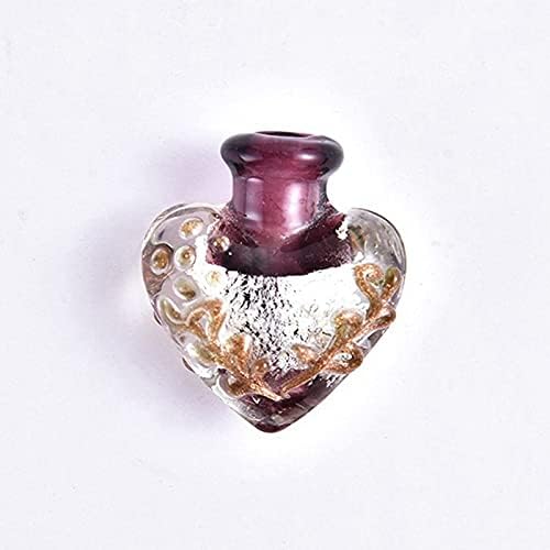 Додона во форма на срцево рачно изработено ламба работа стакло празно шише за DIY ѓердан приврзок за есенцијално масло за дифузер