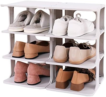 Rack Rack Rack Shaip, Clapboard слоевито без перфорирање на решетката за чевли, полиците за заштеда на простор за чевли, чизми,