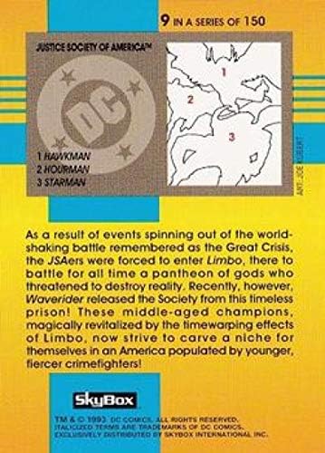 1993 Скајбокс Дц Космички Тимови Неспорт 9 Правда Општество На Америка Комична Тематска Картичка За Тргување Со Стандардна Големина