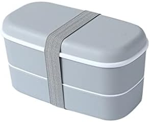 Лхлл Пластична Двослојна Бенто Кутија Запечатена Контејнер За Складирање Храна Отпорна На Истекување Микробранова Пренослива Кутија За Ручек Во Училишна Канцела