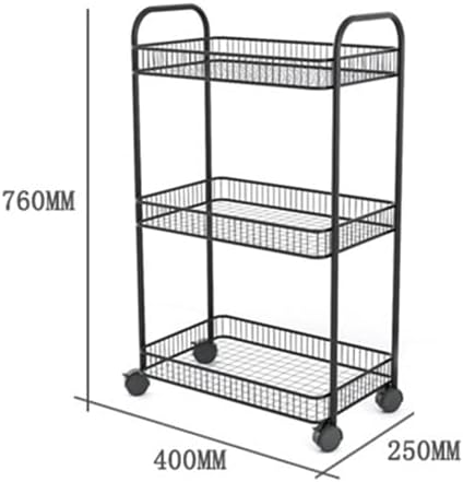 Wenlii Cart Rack Дневна соба за складирање бања кујна подни решетки со тркала