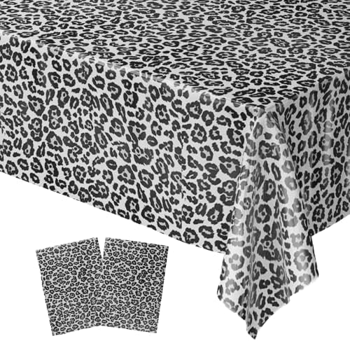 Снег Леопард Маса Покрива - 54x108 XL-Снег Леопард Партија Материјали, Животински Печатење Тематските Украси, Гепард Печатење,
