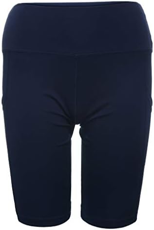 Панталони за јога во Водсеке за жени кратки со џебови со високи половини, обични јога -шорцеви кои работат шорцеви