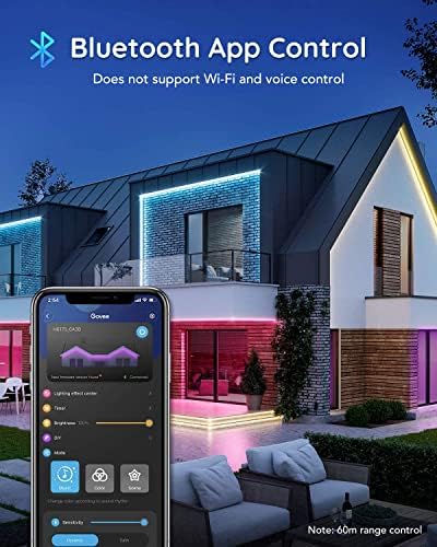 Govee Outdoor LED ленти со ленти со пакет LED дамки светла на отворено, IP65 водоотпорни рефлектори на отворено за дворот, паметно WiFi