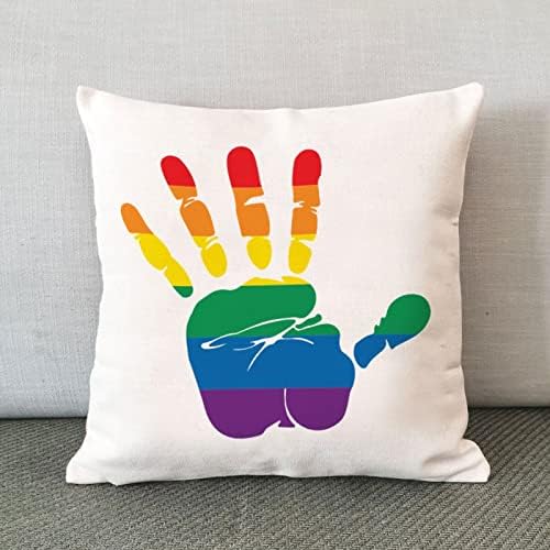 Виножито геј рака фрлање перница покритие за денот на вineубените куќиште на виножито гордост геј лезбејски ист пол ЛГБТК Перница на