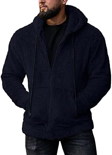 Adssdq zip up hoodie men, плажа мантии мажи со долг ракав зима плус големина мода опремена јакна за ветерници со целосен ZIP15