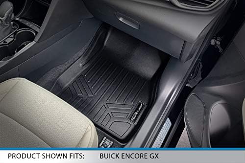 Паметни подни душеци и карго-лагер зад 2-ри ред црно компатибилен со 2020-2022 Buick Encore GX FWD W/товар само во горната позиција